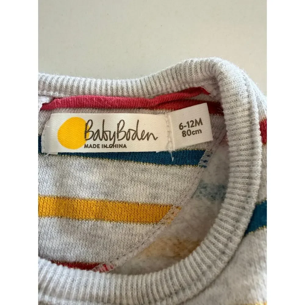 Baby Boden Striped Dress - Warm Cotton Blend (6-12 Months)